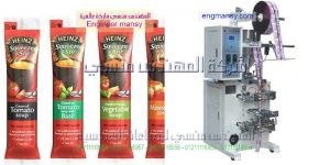 ماكينة تعبئة زيوت الطبخ الصلصة في اكياس مقدمة من شركة ام توباك